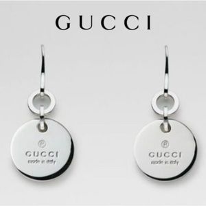 GUCCI 925 Sterling Silver Drop Earrings